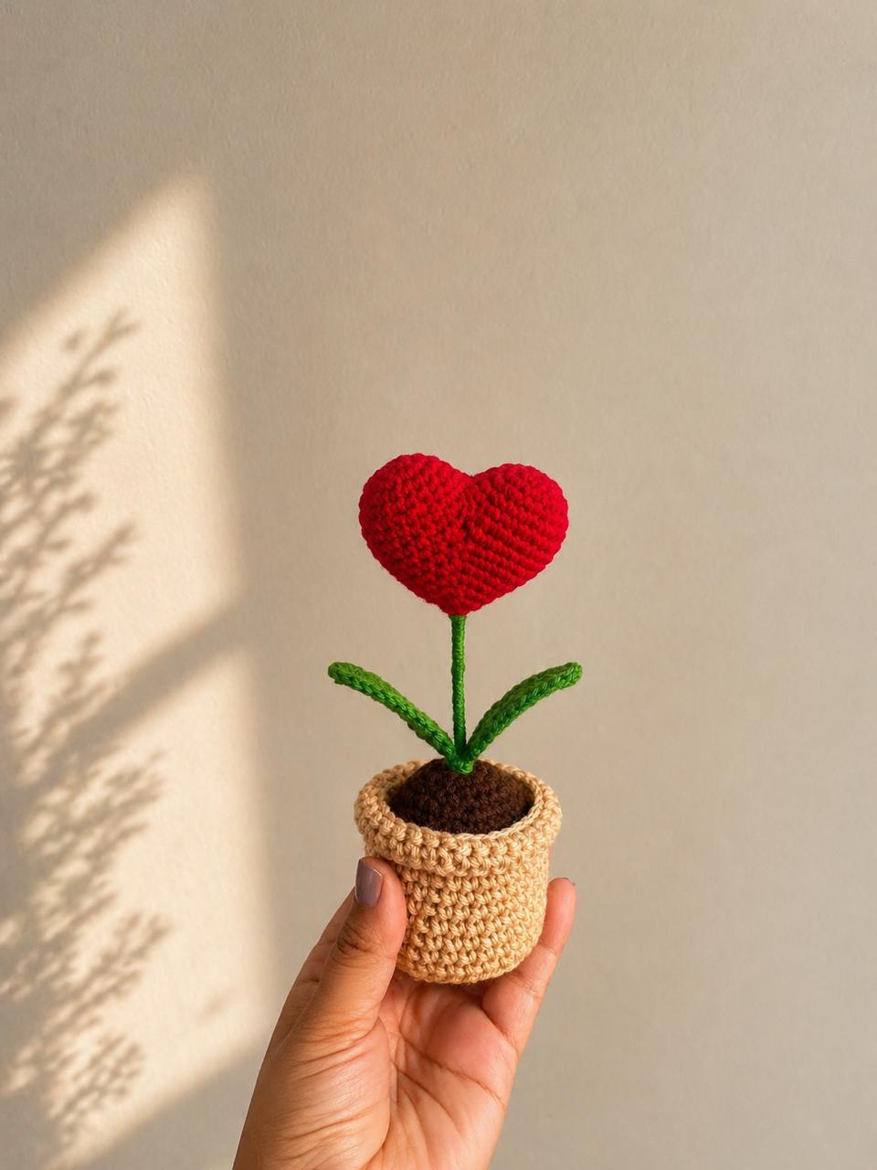 Handmade Crochet Flower Pot