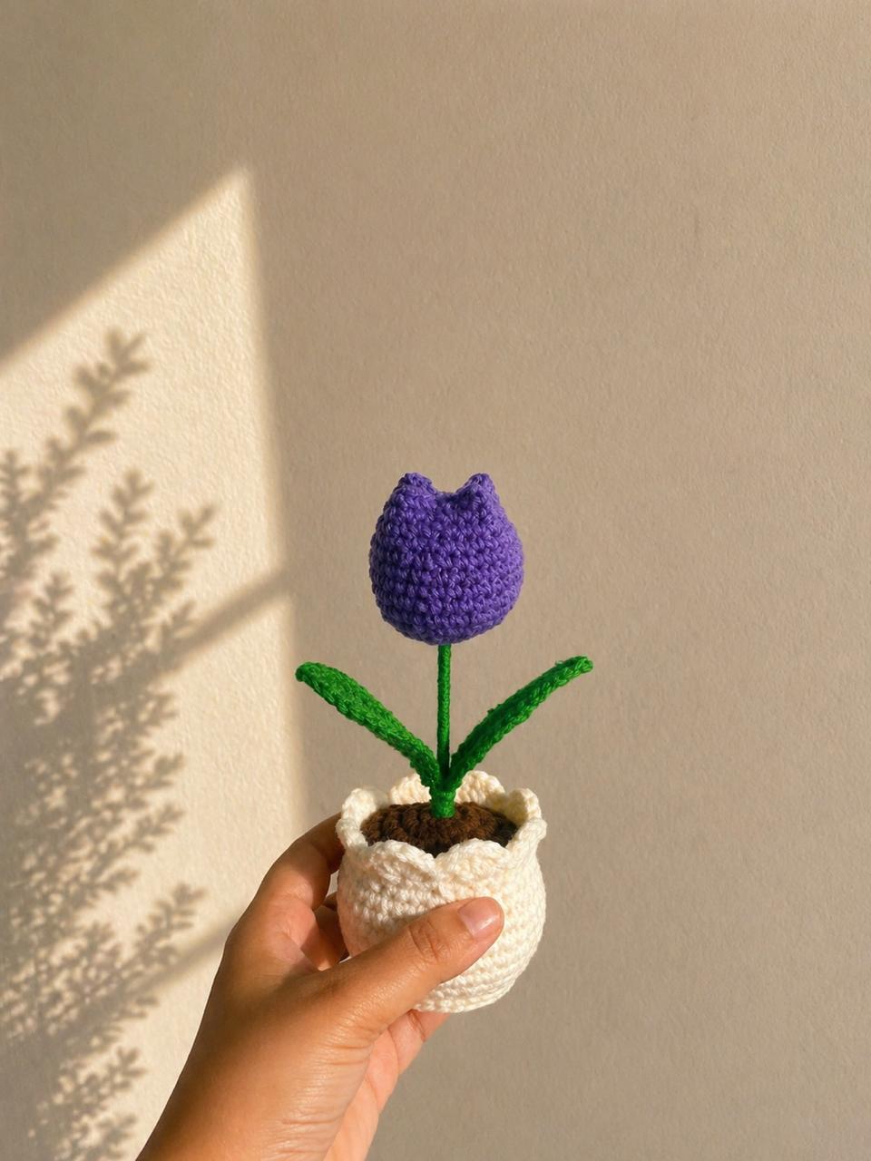 Handmade Crochet Flower Pot
