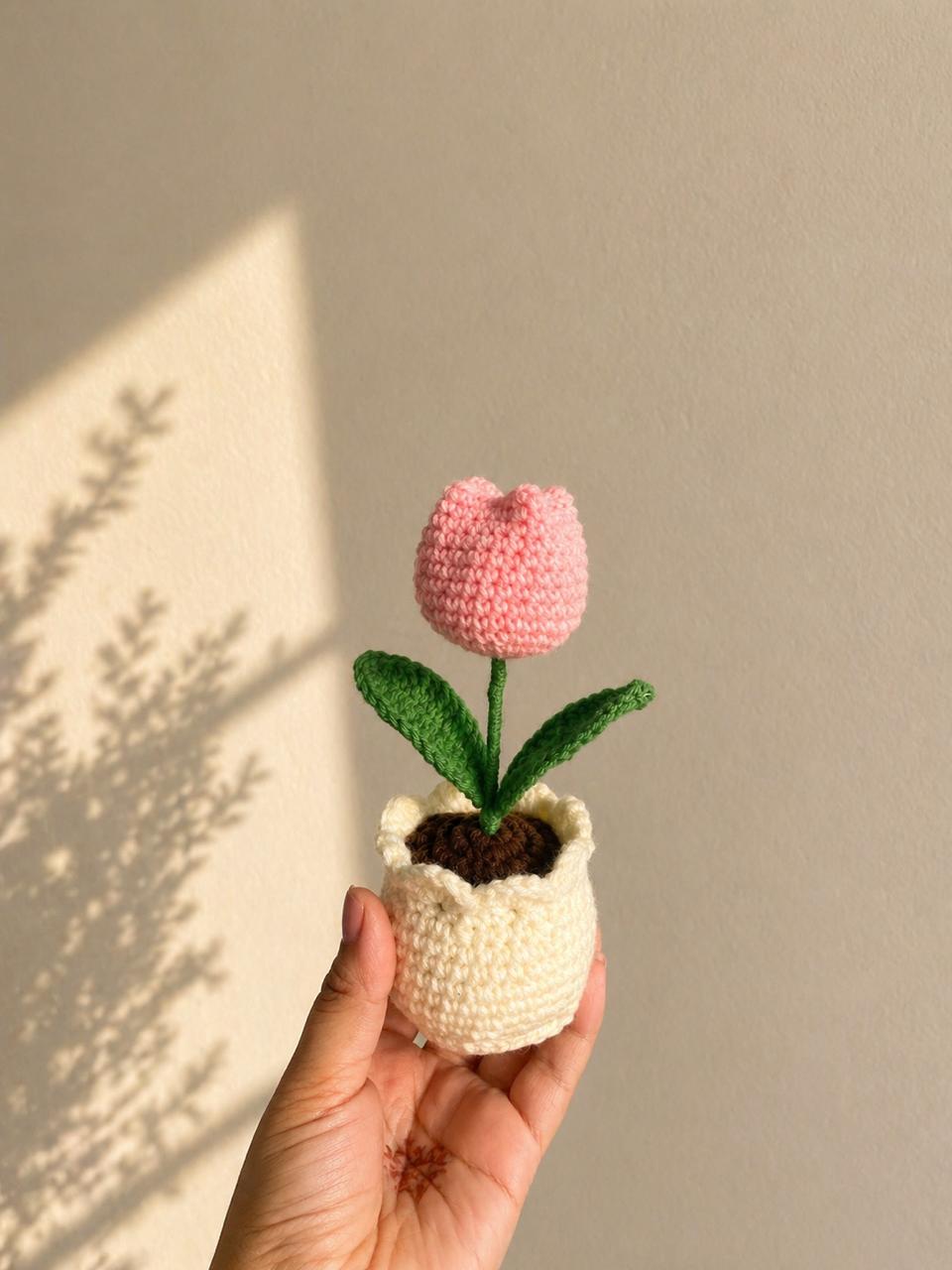 Handmade Crochet Flower Pot
